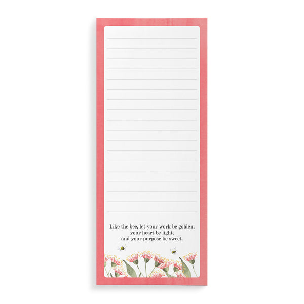 BLN03 - Bee List Notepad - Flowering Gums – Affirmations Publishing ...