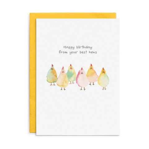 C032 - Happy birthday from your best hens. - Cottonwood Birthday Card