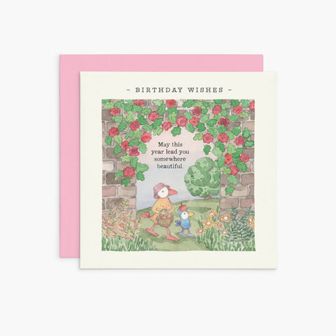 K387 - Birthday wishes. May this year lead you somewhere beautiful. - Twigseeds Birthday Card