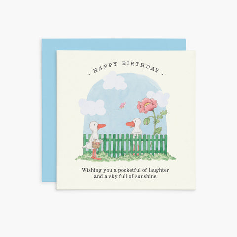 K389 - Happy Birthday. Wishing you a pocketful of laughter..e. - Twigseeds Birthday Card