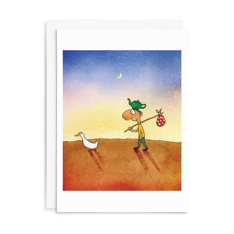 L003 - Direction-finding Duck. - Leunig Greeting Card