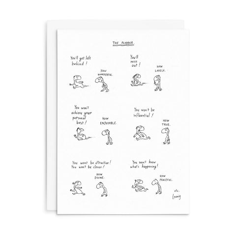 L008 - The Plodder. - Leunig Greeting Card