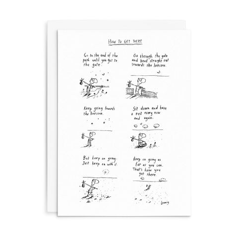 L020 - How to Get There. - Leunig Greeting Card