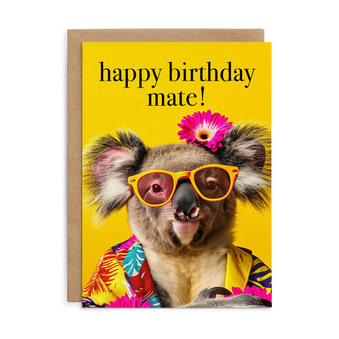 M150 - Happy birthday mate! - Koala Birthday Card