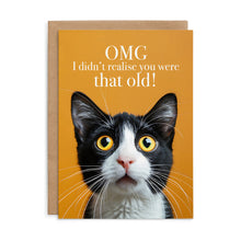 M152 - OMG I didn't realise - Cat Birthday Card