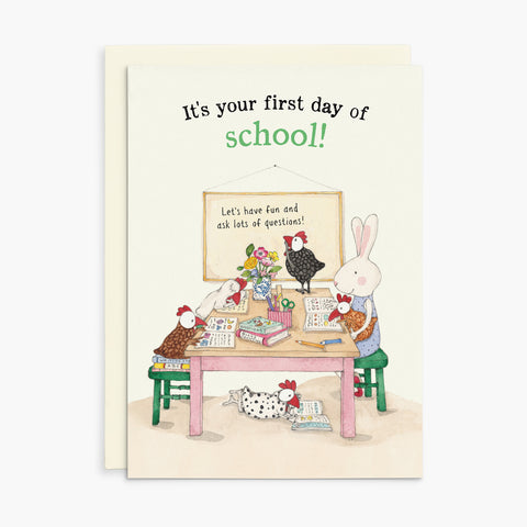 RGC015 - It's your first day of school - Ruby Red Shoes Greeting Card