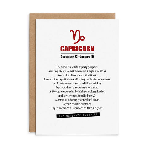 XH01 - Capricorn - Defamations Horoscope Card