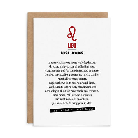 XH08 - Leo - Defamations Horoscope Card