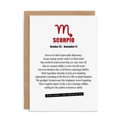 XH11 - Scorpio - Defamations Horoscope Card