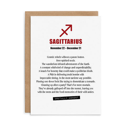 XH12 - Sagittarius - Defamations Horoscope Card