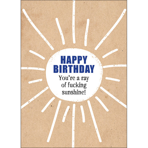 DGCA015 - Ray of sunshine - rude birthday card