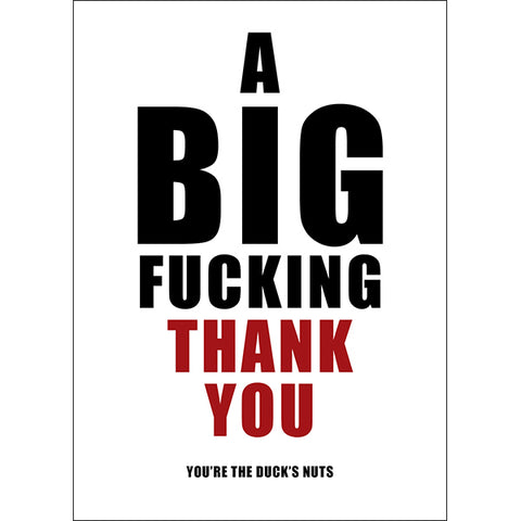 DGCA048 - Duck's nuts - rude thank you card