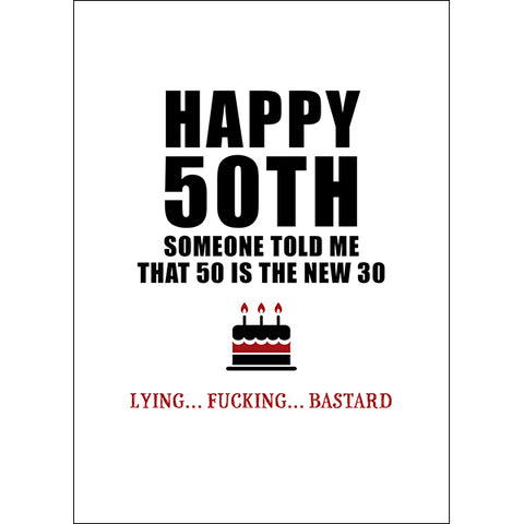 DGCA058 - Happy 50th - rude birthday card