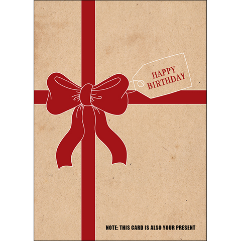 DGCA083 - Happy birthday. Note: this card is also your present - rude birthday card