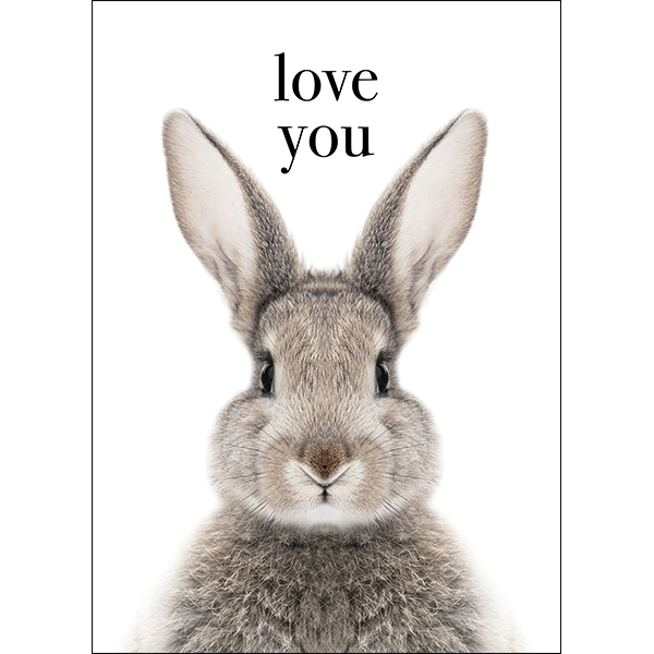 We Love You Rabbit Rabbit Love Card – Affirmations Publishing House NZ