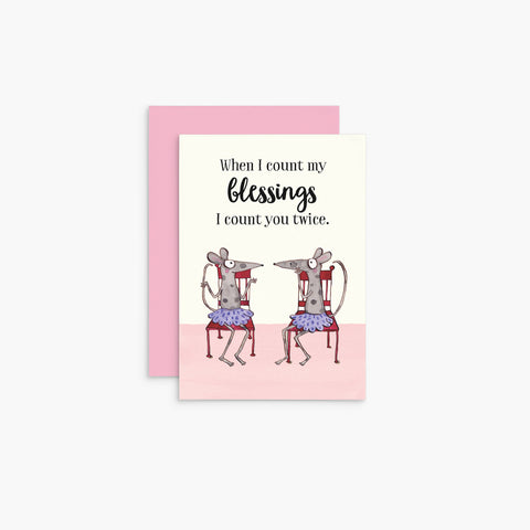 T356 - When I count my blessings - Twigseeds mini friendship card