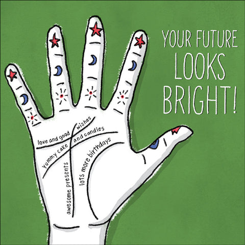 TJ11 - Your future looks bright inspirational mini greeting card