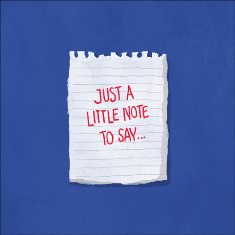 TJ22 - Just a little note thinking of you mini greeting card